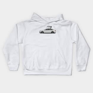 White A6 C7 stance Kids Hoodie